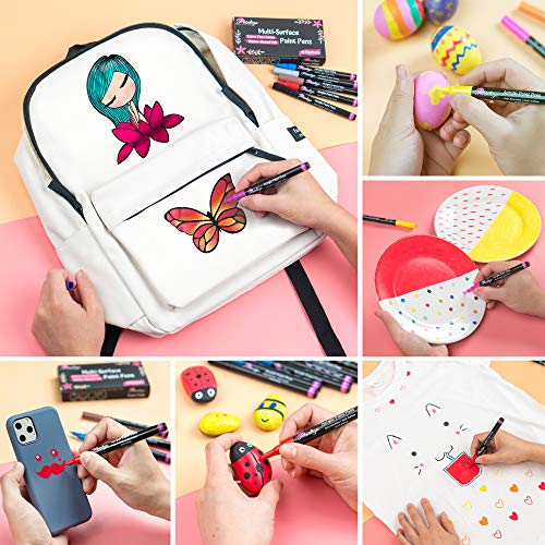 PAINTIGO 26 Paint Pens Paint Markers, Acrylic Paint Pens For Rock Painting, Canvas, Wood, Glass, Ceramic, Fabric, acrylic paint markers for craft PAINTIGO