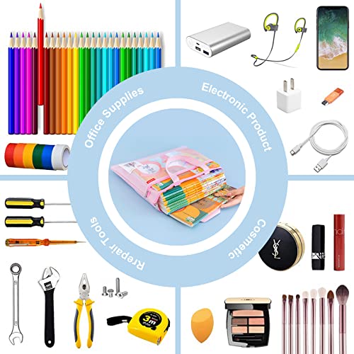 Pendancy Mesh Zipper Pouch 11x13.7 in, Large Double Pocket Waterproof File Bag with Handle, A4 Size Foldable Document Storage for Puzzle pendancy