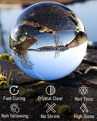 Nicpro UV Resin Kit 2000g, Large Crystal Clear UV Cure Epoxy Resin Supplies, Low Odor & Quick Curing Transparent Solar Activated Glue for Jewelry Nicpro