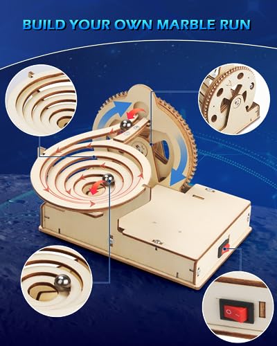 4 in 1 STEM Kits, STEM Projects for Kids Ages 8-12, Assembly 3D Wooden Puzzles, Building Toys, DIY Educational Science Craft Model Kit, Gift for Boys Poraxy