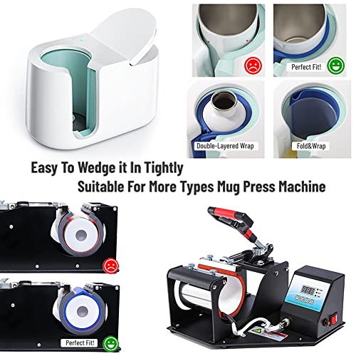 CUPITUP 3 Pcs Silicone Wraps for Sublimation Tumblers Blank Compatible with Cricut Mug Press and Tumbler Press, Heat Press Accessories for Mug Cup CUPITUP