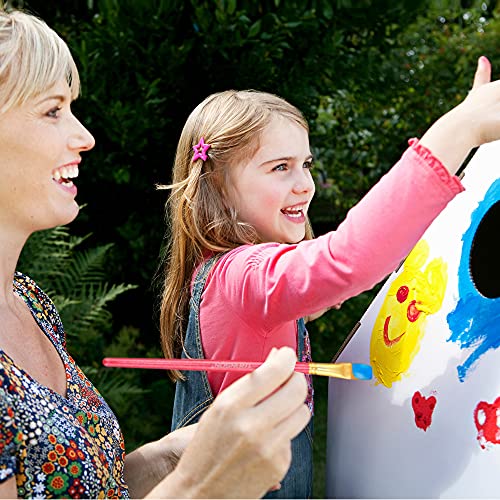 Transon Artist Paint Brush Set of 12 for Acrylic Watercolor Gouache Oil Craft Painting Pink TRANSON