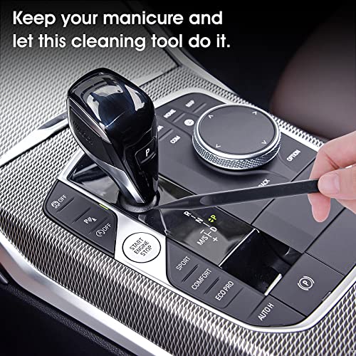 9 Pieces Plastic Scraper Tool Carbon Fiber Multi-Purpose Scraper Scratch Free Cleaning Scraper Tool for Tight Spaces and Gaps, Stickers/Food/Paint Abeillo