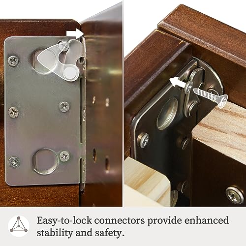 Yaheetech Deluxe Solid Pine Wood Full Bed Frame with DIY Headboard Slots and Wooden Slats Support Yaheetech