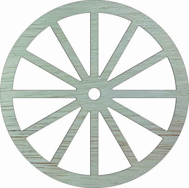 Wood Wagon Wheel 6" Unfinished Wagon Wheel Shape, Paintable Wagon Wall Craft NEXTCraft