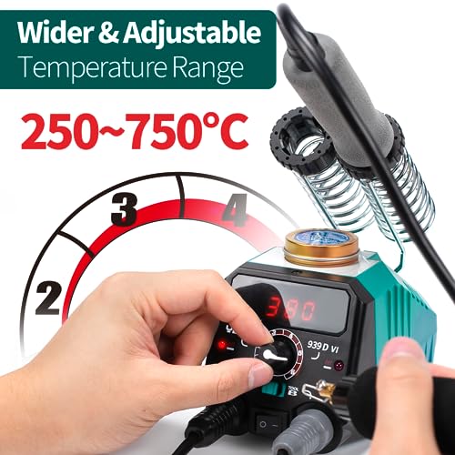 YIHUA 939D-VI Dual Pen Wood Burning Kit with Digital Display with 20 Wire Nibs, Detachable Wood Burning Pen, 2 Wood Pieces, Tweezers Used as Wood YIHUA