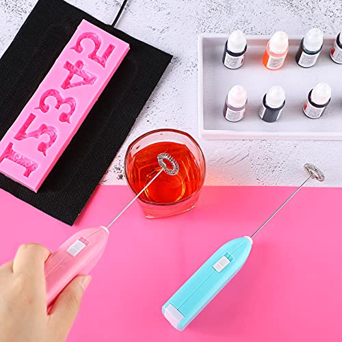 4 Pieces Epoxy Resin Stirrer Handheld and Silicone Mats, Heating Mat with USB Interface Honoson