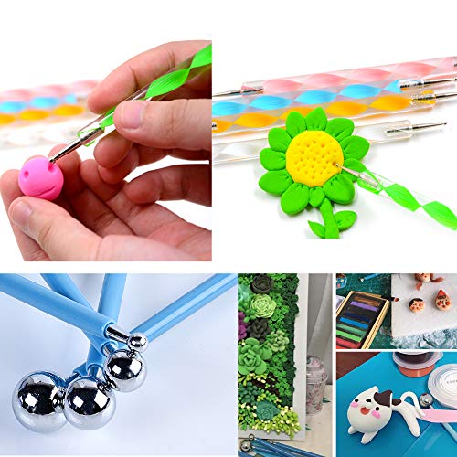 14 PCS Dotting Tools Ball Styluses with Box, Dotting Tools Set Rock Painting, Pottery Clay Modeling Embossing Nail Art LOKUNN