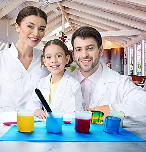 Yuiviot Reusable Silicone Epoxy Resin Tools Kit, Silicon Mat, Silicon Measuring Mixing Cups, Silicon Stir Sticks, Pipettes, Finger Cots for Epoxy Yuiviot