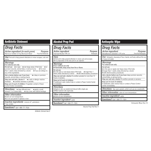 Be Smart Get Prepared 85 Piece First Aid Kit: Clean, Treat, Protect Minor Cuts, Scrapes. Home, Office, Car, School, Business, Travel, Emergency, Be Smart Get Prepared