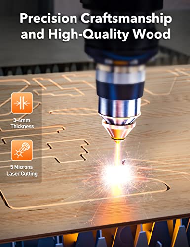 MIEBELY 3D Wooden T-Rex Puzzle Kit with Roaring Sound and Motion for Adults and Kids MIEBELY