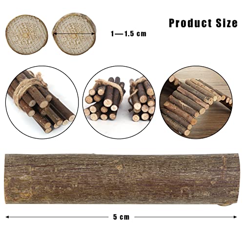 FSWCCK 100 PCS Craft Sticks, 2 Inch Natural Birch Twigs Sticks, Mini Wood Log for DIY Crafts, Farmhouse Centerpiece Decor and Rustic Home Decor FSWCCK