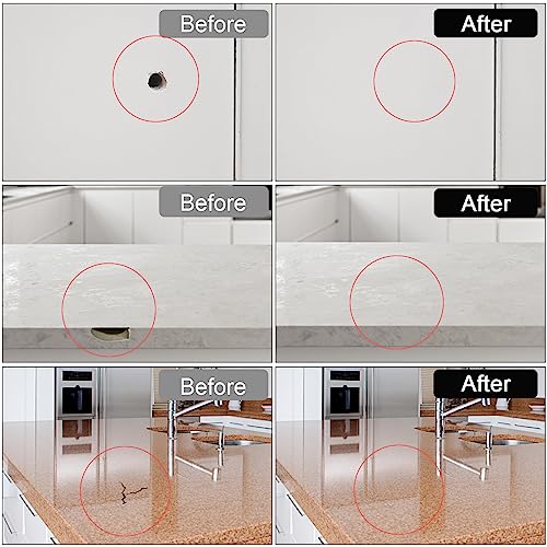 Tile, Granite and Marble Repair Kit(Color Match), 3.7 OZ Tub and Fiberglass Shower Repair Kit with Strong Adhesion, Porcelain Stone Repair Kit for LANBOKIT