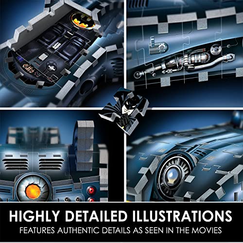 Wrebbit3D Batmobile 3D Puzzle for Teens and Adults | 255 Real Jigsaw Puzzle Pieces with Foam Backing Technology | Not Just an Ordinary Model Kit for WREBBIT3D
