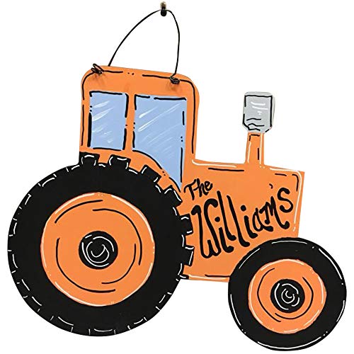 Tractor Cutout Unfinished Wood Farm Country Farmer Door Hanger MDF Shape Canvas Style 1 Diverse Woodworking