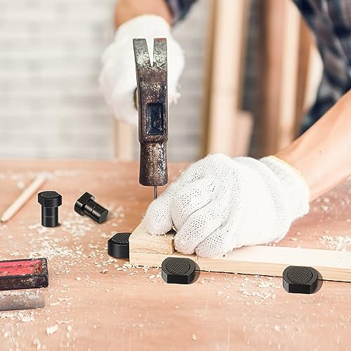 WILLBOND 10 Pcs Bench Dogs 19 mm Bench Dog Clamp Aluminum Alloy Bench Dog with Non Slip Pad MFT Table Stop Woodworking Accessories for 3/4 Inch WILLBOND