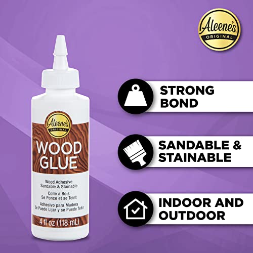 Aleene's 40645 Glue Wood Adhesive, 4 fl oz - 3 Pack, Multi Aleene's