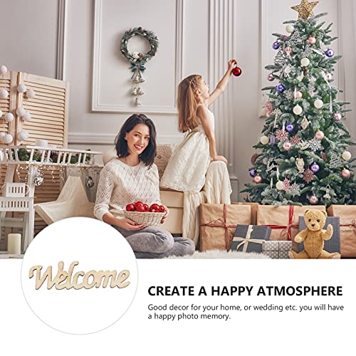 Amosfun Wedding Wooden Cutouts Wooden Slices Embellishments for DIY Craft Decorations 15pcs Amosfun