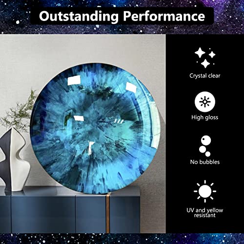 KISREL Epoxy Resin 32OZ - Crystal Clear Epoxy Resin Kit - No Yellowing No Bubble Art Resin Casting Resin for Art Crafts, Jewelry Making, Wood & Resin KISREL