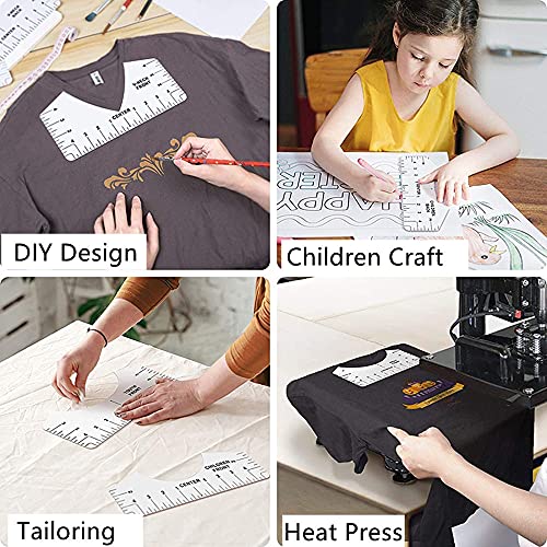Tshirt Ruler Teflon Sheets Heat Tape,3 Teflon Sheets for Heat Press 16x20",Tshirt Ruler Guide for Vinyl Alignment ILOAFIT