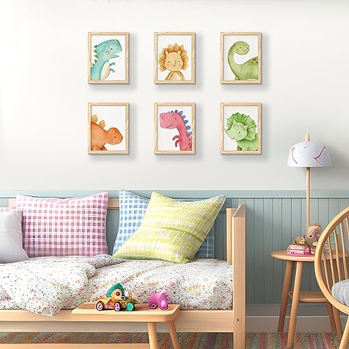 upsimples 8x10 Picture Frame Set of 5, Display Pictures 5x7 with Mat or 8x10 Without Mat, Wall Gallery Photo Frames, Natural upsimples