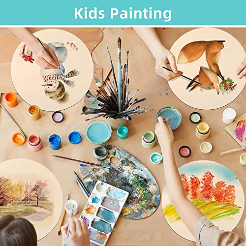 18 Inch Round Wood Circles Unfinished Wood Circles for Crafts, Door Hanger, Pyrography and Painting (3 Pieces) Jetec