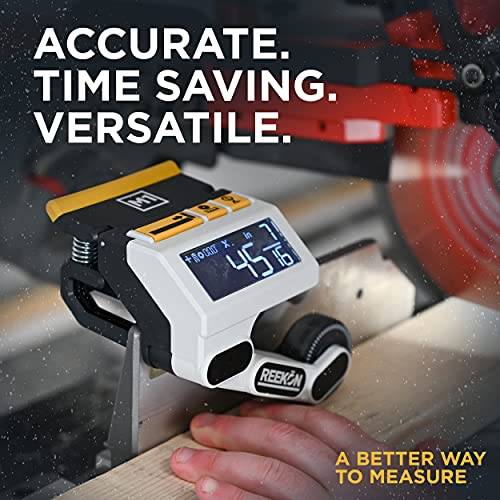 REEKON M1 Caliber Measuring Tool for Miter Saws – Eliminates Need to Measure & Mark Materials, Reduces Cut Time and Increases Safety, Measures Flat & REEKON