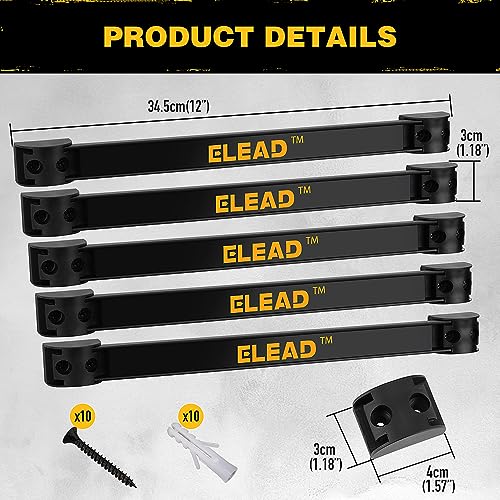 Magnetic Storage Organizer Tool Holder - 6-Piece Wall Mount Rack Garage Organization Power Magnet Hanger Workbench Board Slatwall Van Organizers ELEAD