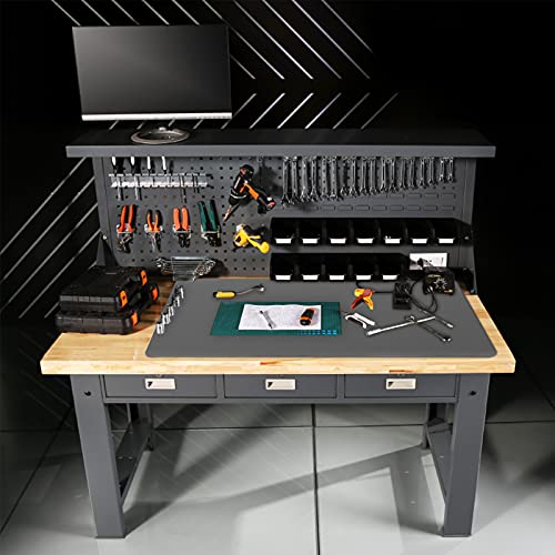 Ewen 25.6x17.7 Inches Large Heat Resistant Placemats Silicone Mat, 2MM Thick Countertop Protector Mat for Appliances, Coffee Maker,Kitchen Table, Ewen