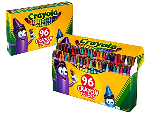 Crayola Classic Color Crayons in Flip-Top Pack with Sharpener, 96 Colors, Gift for Kids Crayola