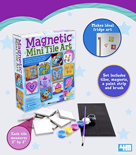 4M Magnetic Mini Tile Art, Art & Crafts DIY Kit, For Boys & Girls Ages 8+ 4M
