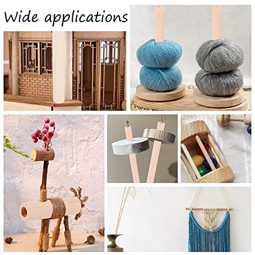 OLYCRAFT 38pcs Hollow Wooden Rods 5/10/15/20cm Beech Wooden Dowel Rods Unfinished Natural Wood Craft Dowel Rods Hardwood Sticks for DIY Projects OLYCRAFT