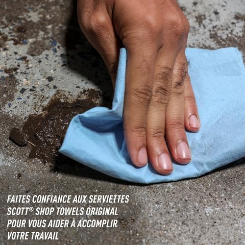 Scott Shop Towels Original (75130), Blue Shop Towels, 1 Roll/Pack, 30 Packs/Case SCOTT SHOP ORIGINAL