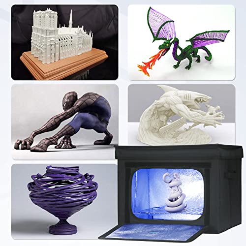 UV Light for Resin Curing High Efficiency 365nm UV Resin Kit for 3D Printer Large Size Sturdy Iron Frame Visual Window Even Curing LCD SLA DLP Hypool