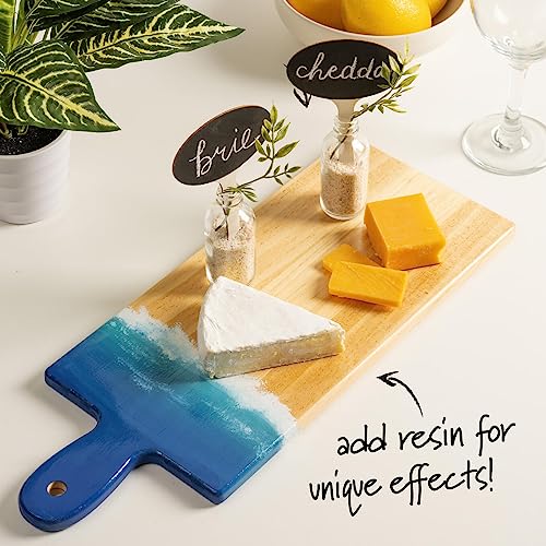 Plaid Wood Unfinished Charcuterie Board, 18" x 7" Wooden Surface Perfect for DIY Arts and Crafts Projects, 63689 Plaid