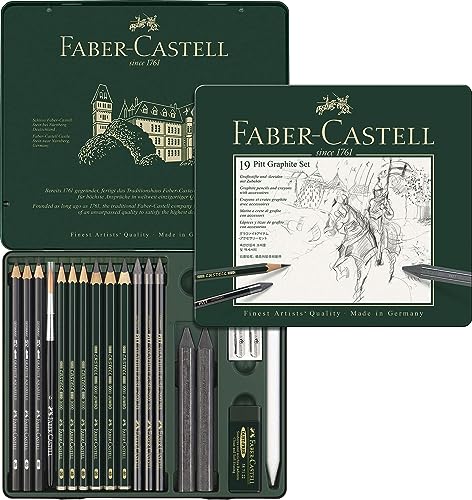 Faber-Castel 19 Piece Pitt Graphite Tin Set Faber-Castell