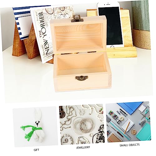 Ciieeo 1pc Pirate Treasure Chest Wooden Box The Ordinary Kit Earring Storage Organizer Letter Decor Chest Ciieeo
