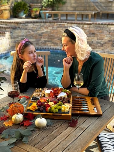 Personalized Charcuterie Board Set/19pcs Cheese Board And Knife Set, Realtor Closing gift, Custom Charcuterie board, Wedding Gift WoodArtSupply