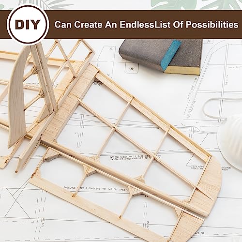 Sasylvia 20 Sheets Balsa Wood Sheets Basswood Sheets for Crafts Plywood Sheets Unfinished Wooden Boards Rectangular Wood Planks for DIY Models Sasylvia