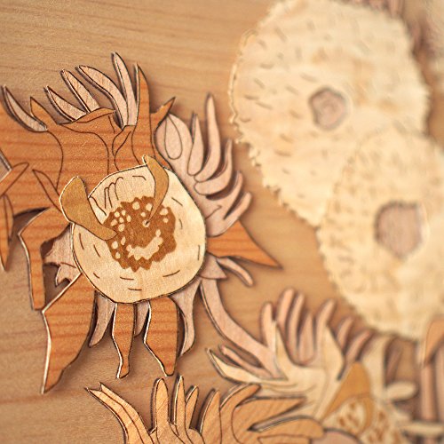 KINOWA Wooden Art Kit Kiharie Sunflowers Made in Japan KINOWA