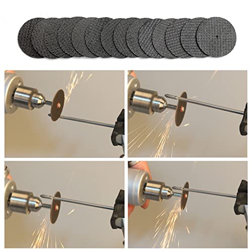 50pcs Rotary Tool Cut Off Wheels 1-1/4'' Fiberglass Reinforced Cutting Wheel Discs with 4Pcs Mandrels Rotary Tool Accessories for Cutting Metal, YGFRSTO