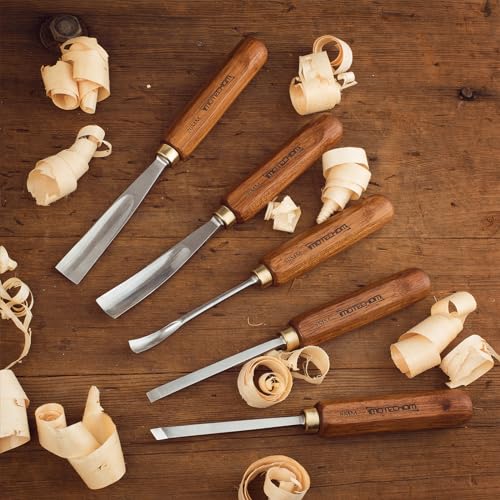 IMOTECHOM 12-Pieces Woodworking Wood Carving Tools Chisel Set with Wooden Box, Razor Sharp CR-V 60 Steel Blades IMOTECHOM
