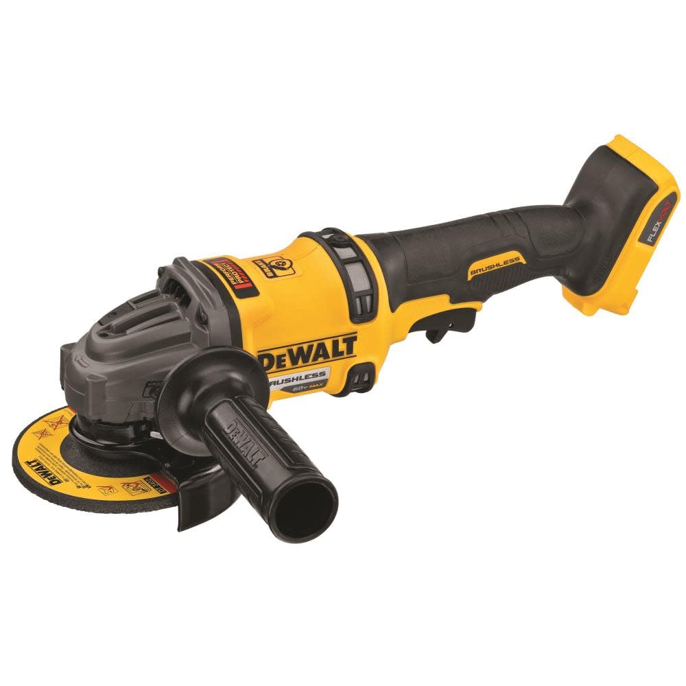 DEWALT FLEXVOLT 60V MAX* Angle Grinder with Kickback Brake, 4-1/2-Inch to 6-Inch, Tool Only (DCG418B) DEWALT