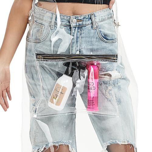 MIKI WELL Hair Stylist Apron - Adjustable Apron with Pockets, TPU Waterproof Barber Apron, Fashion Popular Transparent MIKI WELL