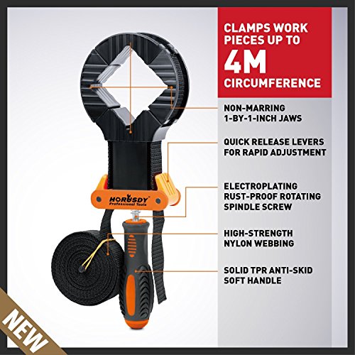 HORUSDY Band Clamp, Woodworking Frame Clamp Strap Holder for Picture Strap Clamp Strap Clamp HORUSDY