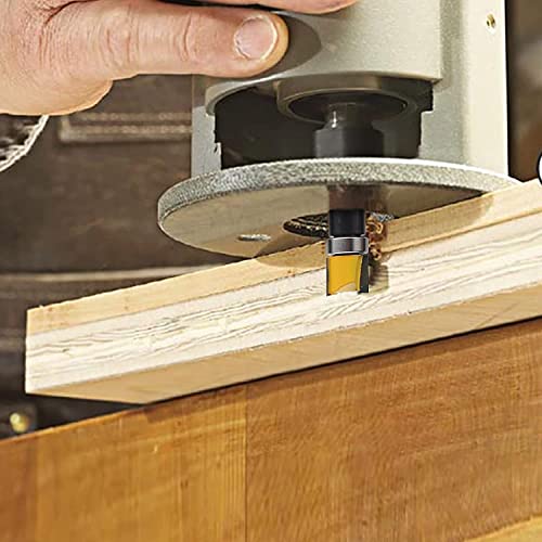 TOOLDO Pattern Flush Trim Bit 4 Pcs Router Bits,Top Bearing Flush Trim Bits Set,1/4 Inch Shank ,Cutting Length 1/2", 3/4", 1", 1-1/2" TOOLDO