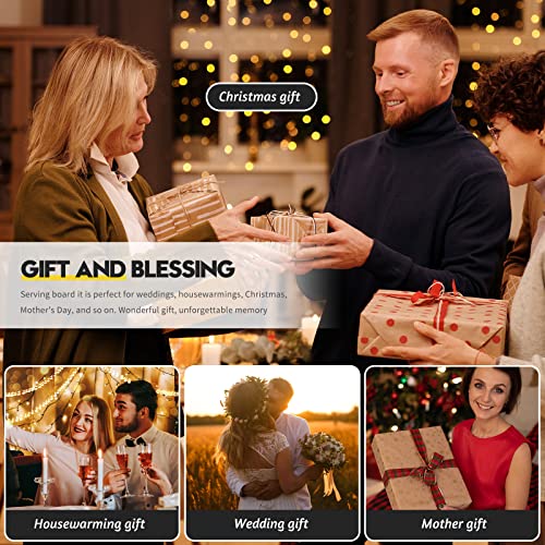 6 Pcs Thicken Cutting Board Bamboo Bulk Wood Chopping Board Serving Board Charcuterie Boards for Laser Engraving Mother' Day Wedding Housewarming Lounsweer