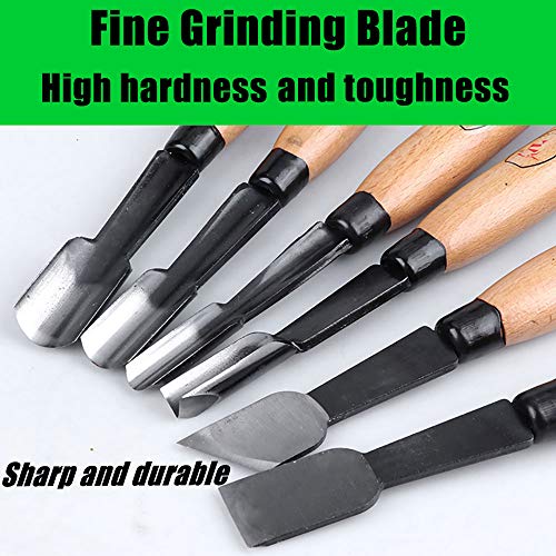 SUNREEK 6 Pieces Professional Wood Carving Chisel Set Woodworking Tools for Wood Carving and Woodwork SUNREEK