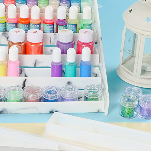 Display Organizer Rack Epoxy Resin Silicone Molds Set for Lipstick Makeup Nail Polish Pigment Jewelry FUNSHOWCASE