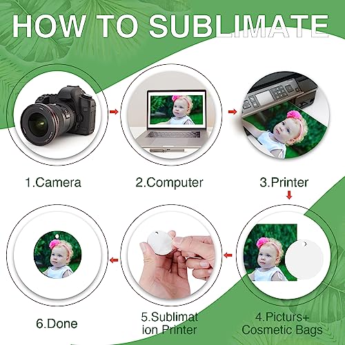 135Pcs Sublimation Keychain Blanks Bulk,MDF Keychain Double Sided Heat Transfer Keychain Board with Film,Key Rings, Plastic Retaining Clips for DIY NEOACT